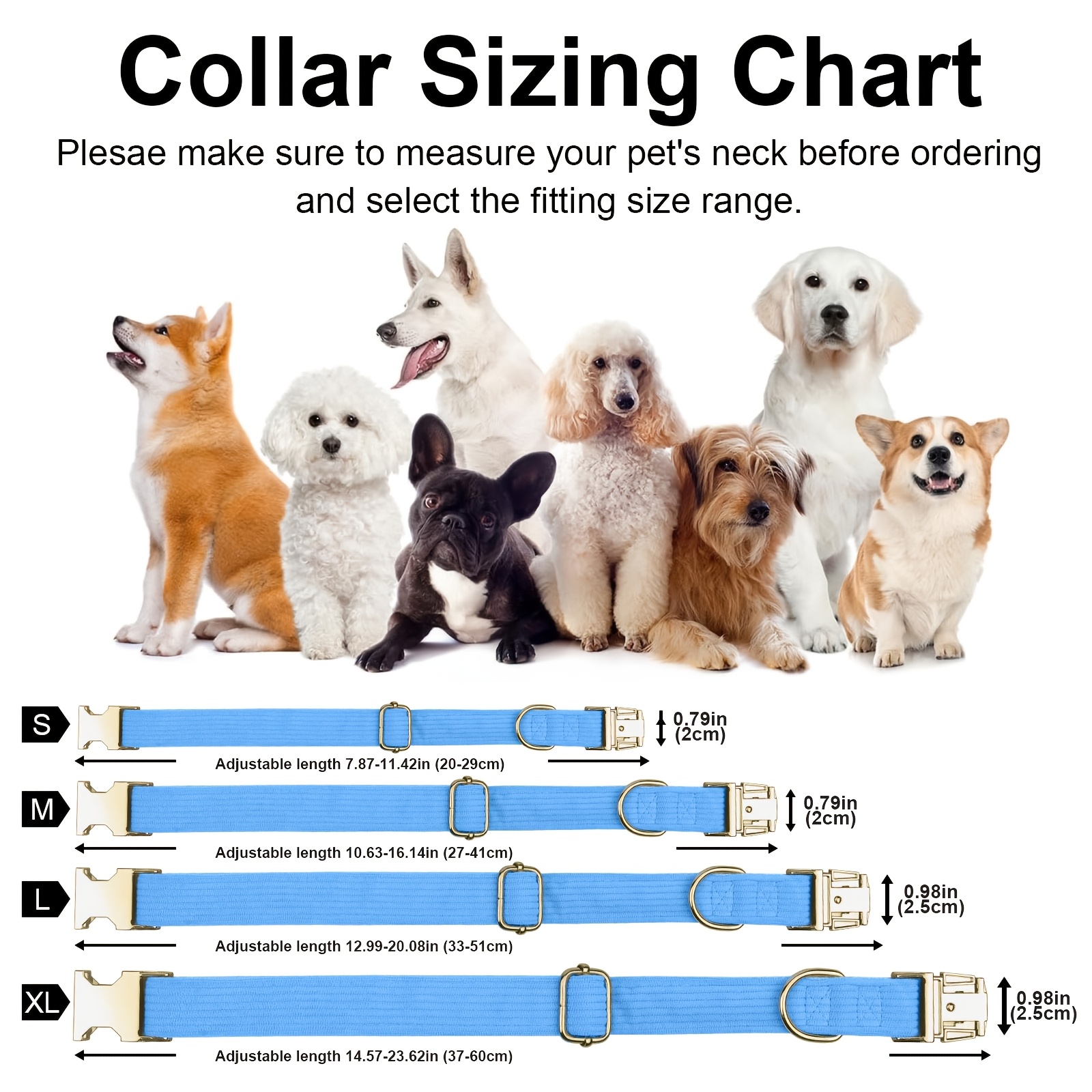 Personalized Velvet Dog Collar and Leash Set, 3pcs