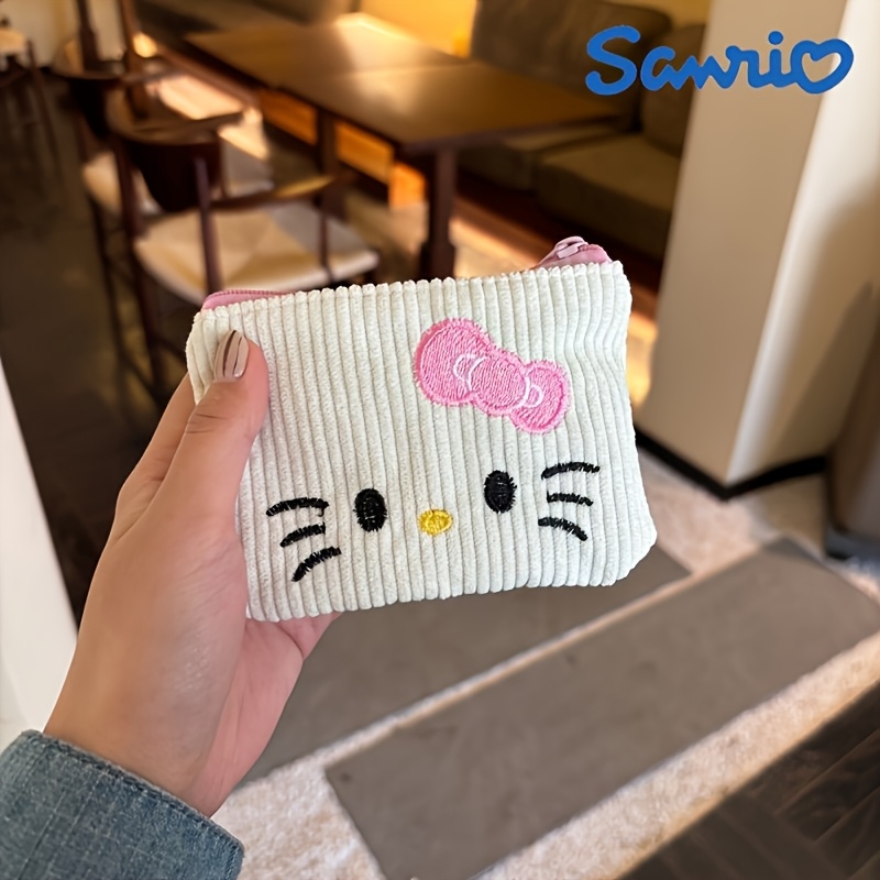 Hello Kitty Makeup Bag - Bow Portable Cosmetic Bag, Ideal For Travelers, Durable Zipper Closure, For Hello Kitty Accessories