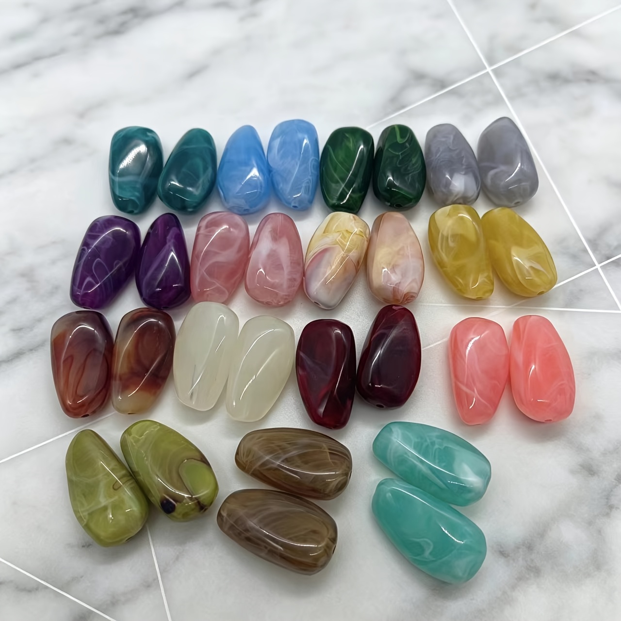 Smoky Acrylic Freeform Beads for DIY Accessories
