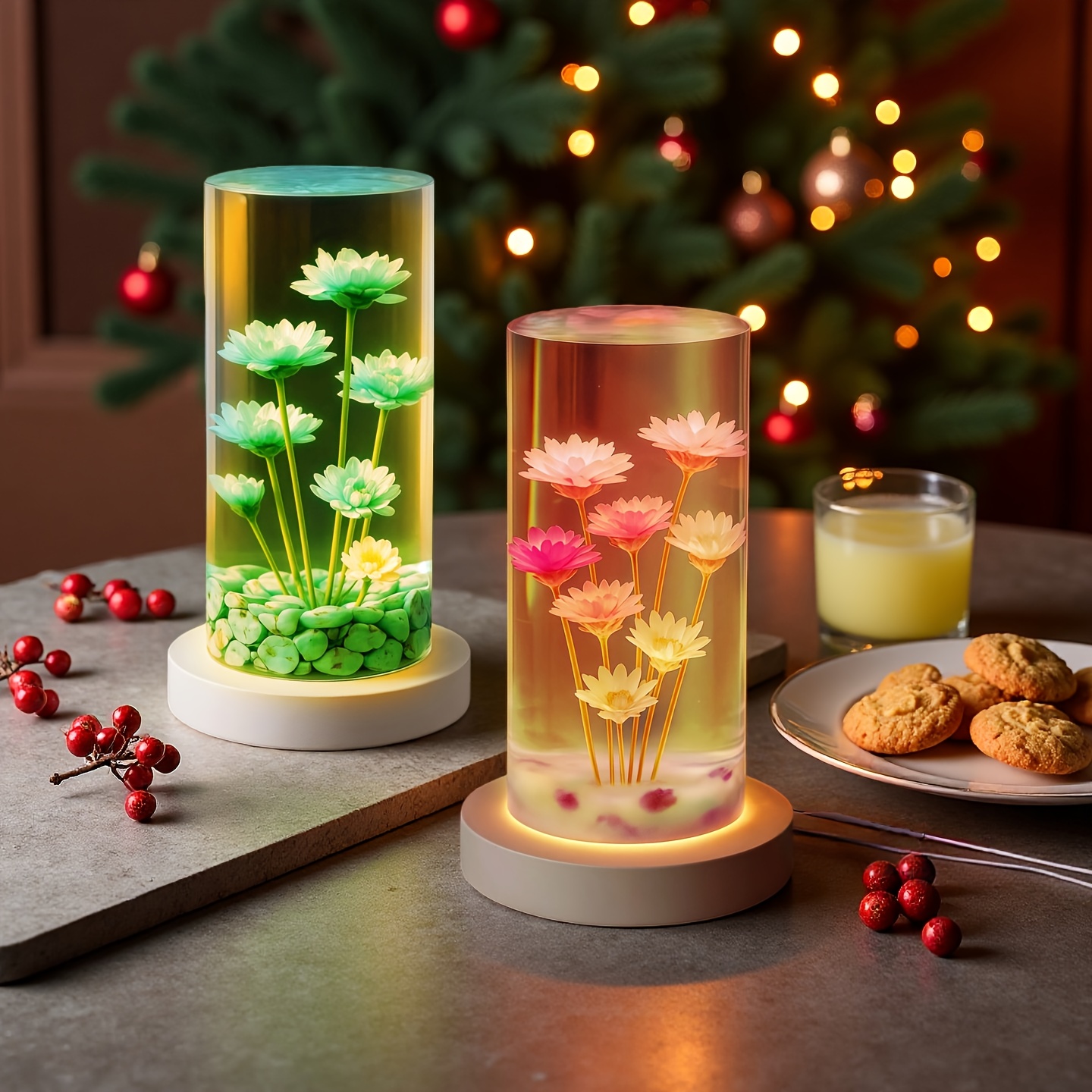 3pcs set cylindrical resin night light silicone mold set - Temu