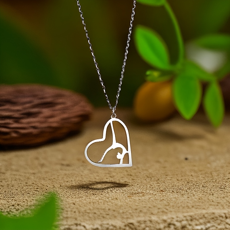 

Collier Pendentif Gymnaste en Acier Inoxydable en de Cœur KKJOY - Style , Cadeau pour Gymnastes & Passionnés de Sport