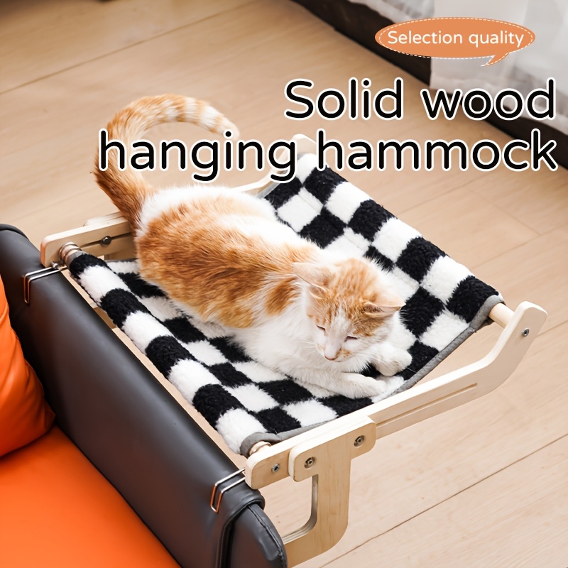 

Solid Wood Cat Hanging Bed For Balcony In Multiple Colors For Cat