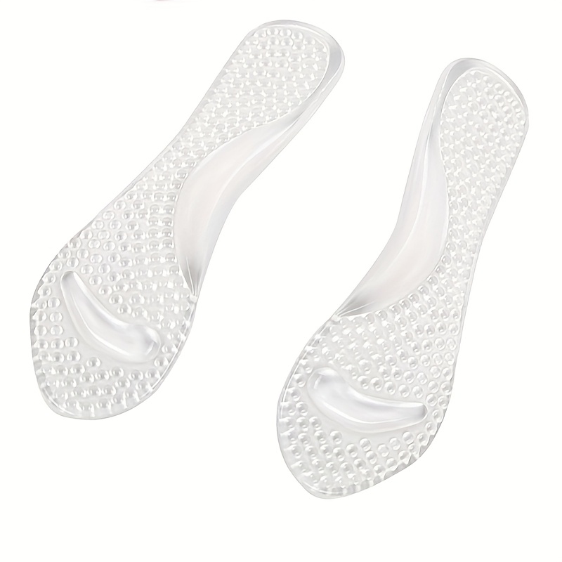 TEMU Silicone Arch Support Shock Absorption Insole Anti-slip Gel Women's Men's Insole Suitable For High-heeled Sandals