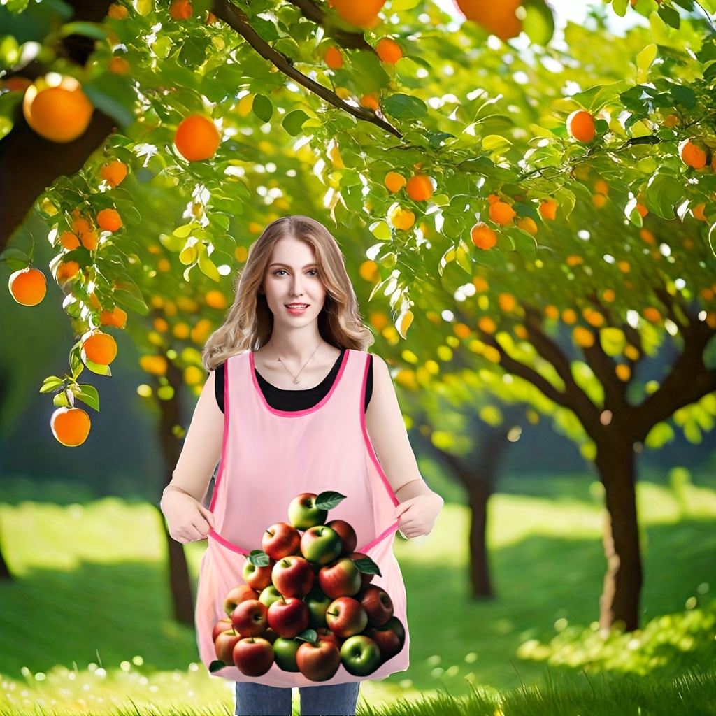 

Large-capacity Apron With Pockets - Sleeveless, Comfortable Straps For Gardening, Clothes Drying & Harvesting Fruits & Vegetables