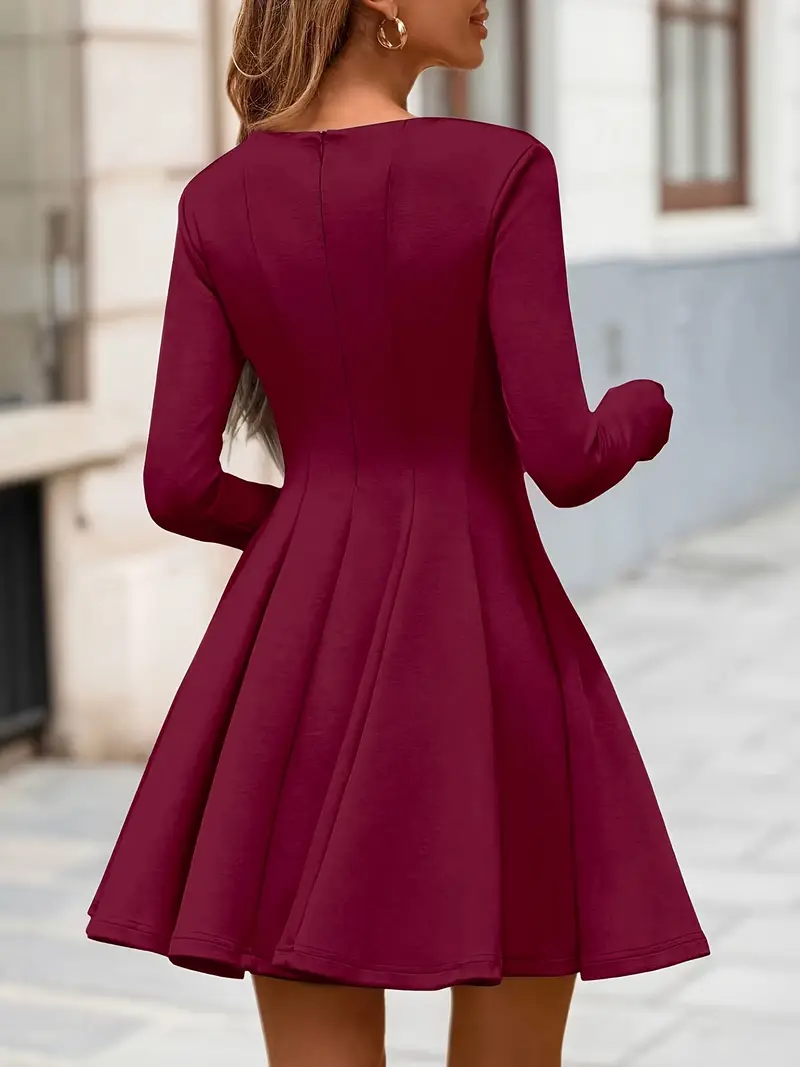 women casual long sleeve high waist flowy pleated a line - Temu Mauritius women casual long sleeve high waist flowy pleated a line - Temu Mauritius