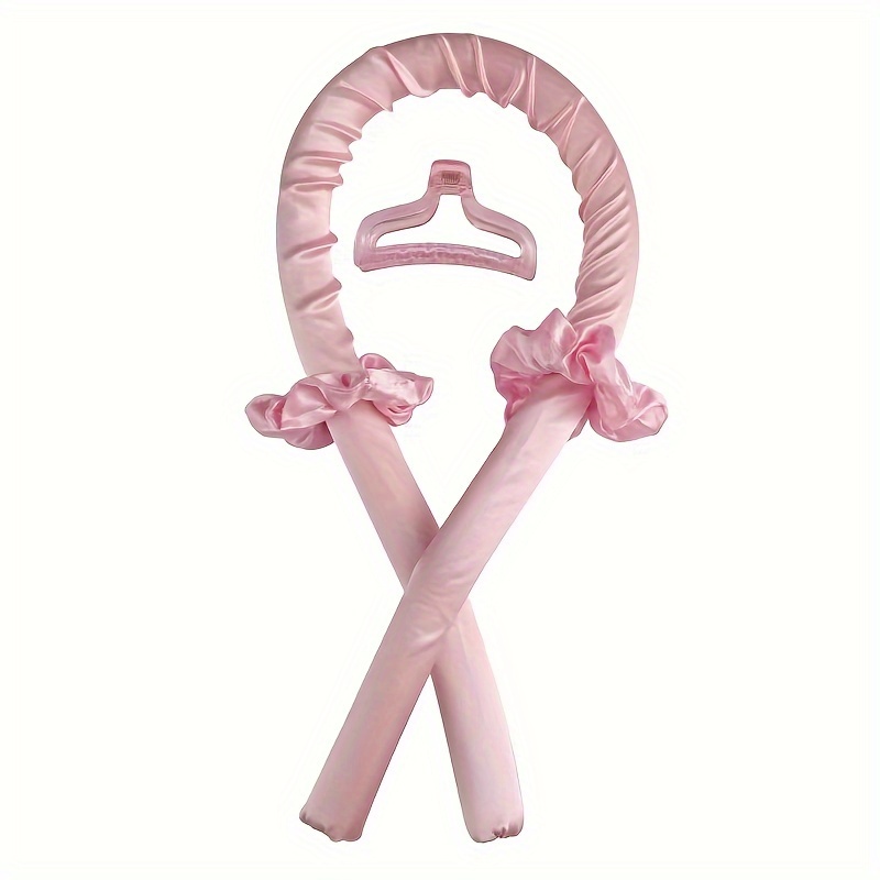 TEMU 4pcs Lazy Curling Iron With Clips Heatless Curling Iron Four-piece Set, Curling Iron + 2 Hair Rings + Hairpins [set]