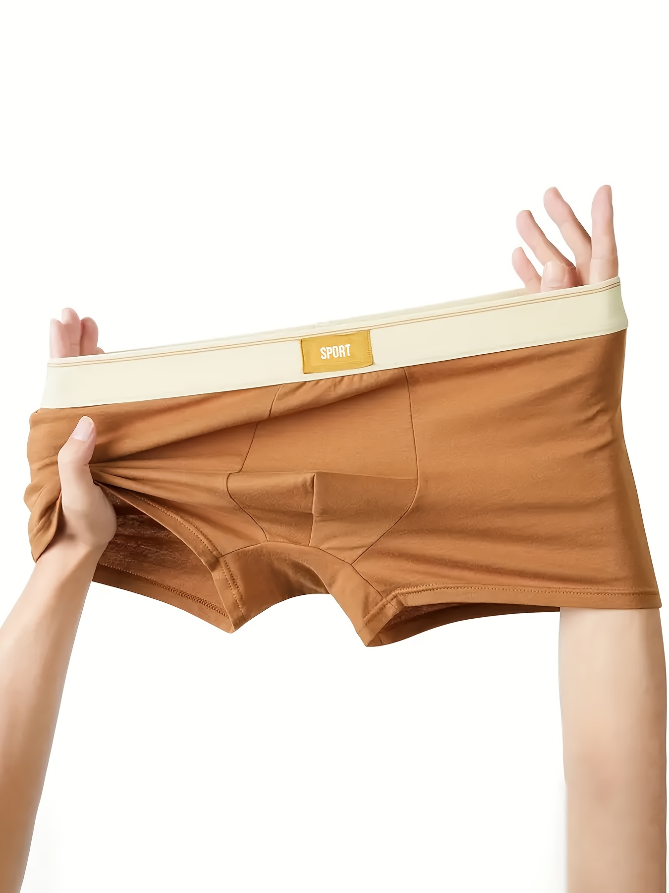 3-Pack Men'S Breathable Comfort Polyester Shortie Underwear - Solid Color Casual Boxer Briefs with Medium Stretch Knit Fabric, Elastane for Sport and Leisure