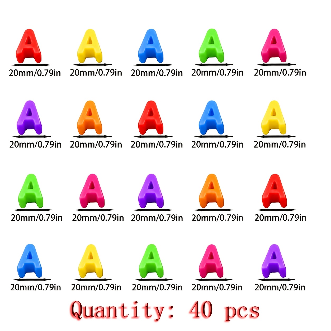 TEMU 40 pz Perline a Grandi con Foro Orizzontale - Colori Casuali - Materiali per Creazione di Gioielli, Adatte per Collane Fai da Te, Braccialetti