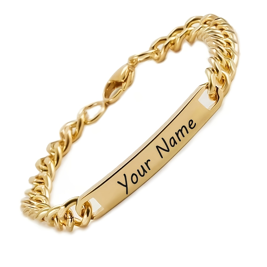 TEMU Custom Personalized 201 Stainless Bracelets, Suitable For Daily Wear, , And Party Occasions. An Gift For , A For , Ideal For Wearing To