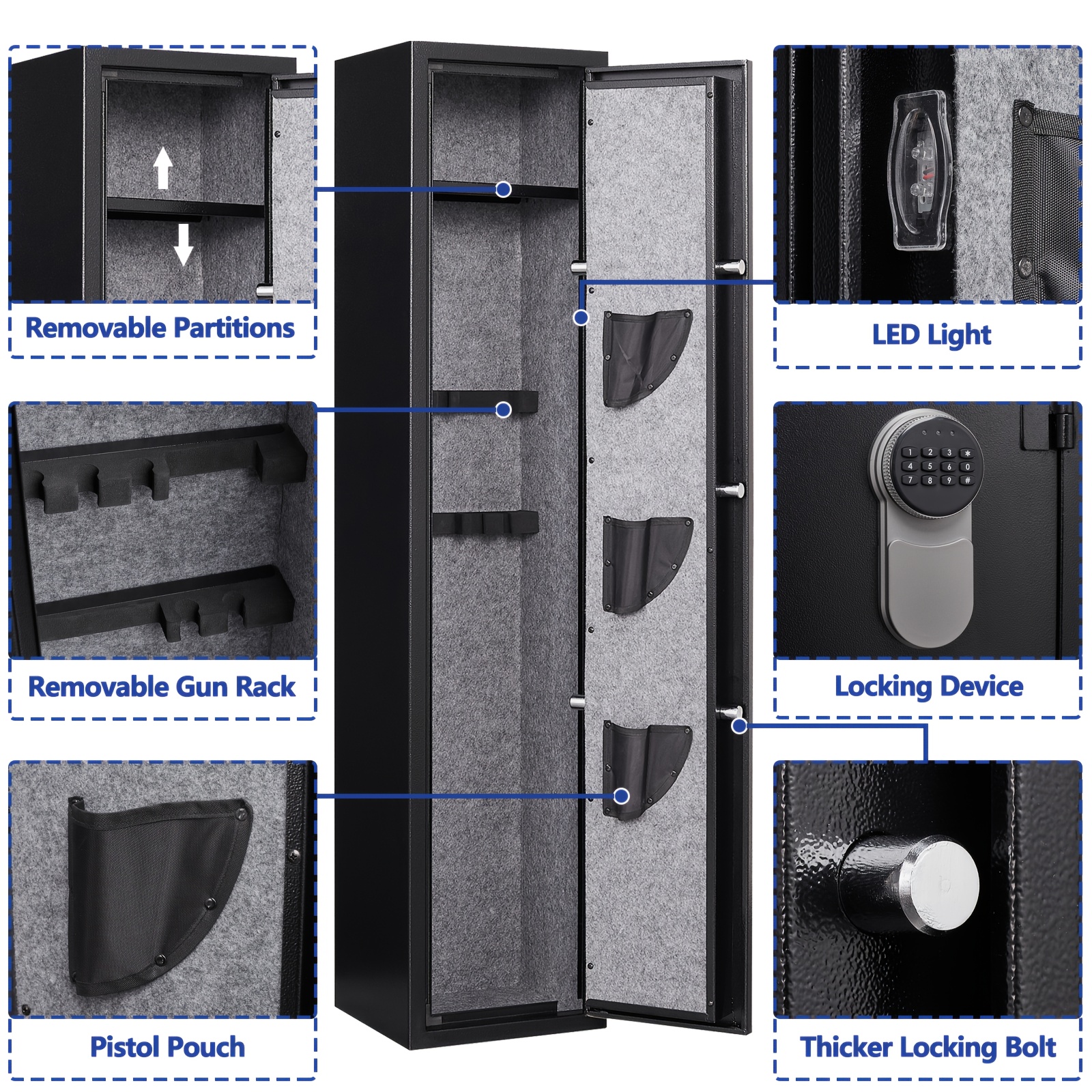   gun safe for  s 4 5 gun safe   safe   gun safe     and   long gun cabinets         removable   for     11 8 x 11 x 54 3 details 3