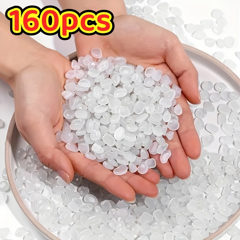 TEMU 160pcs High-quality Miniature Luminous Stones, Each With A Diameter Of 0.39 Inches And Weighing 0.1 , Suitable For Large Garden Landscapes And