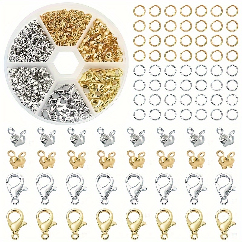

450-piece Jewelry Making Kit With Lobster Clasps, Jump Rings & Pliers - Diy Beading Supplies For Crafting Necklaces And Bracelets