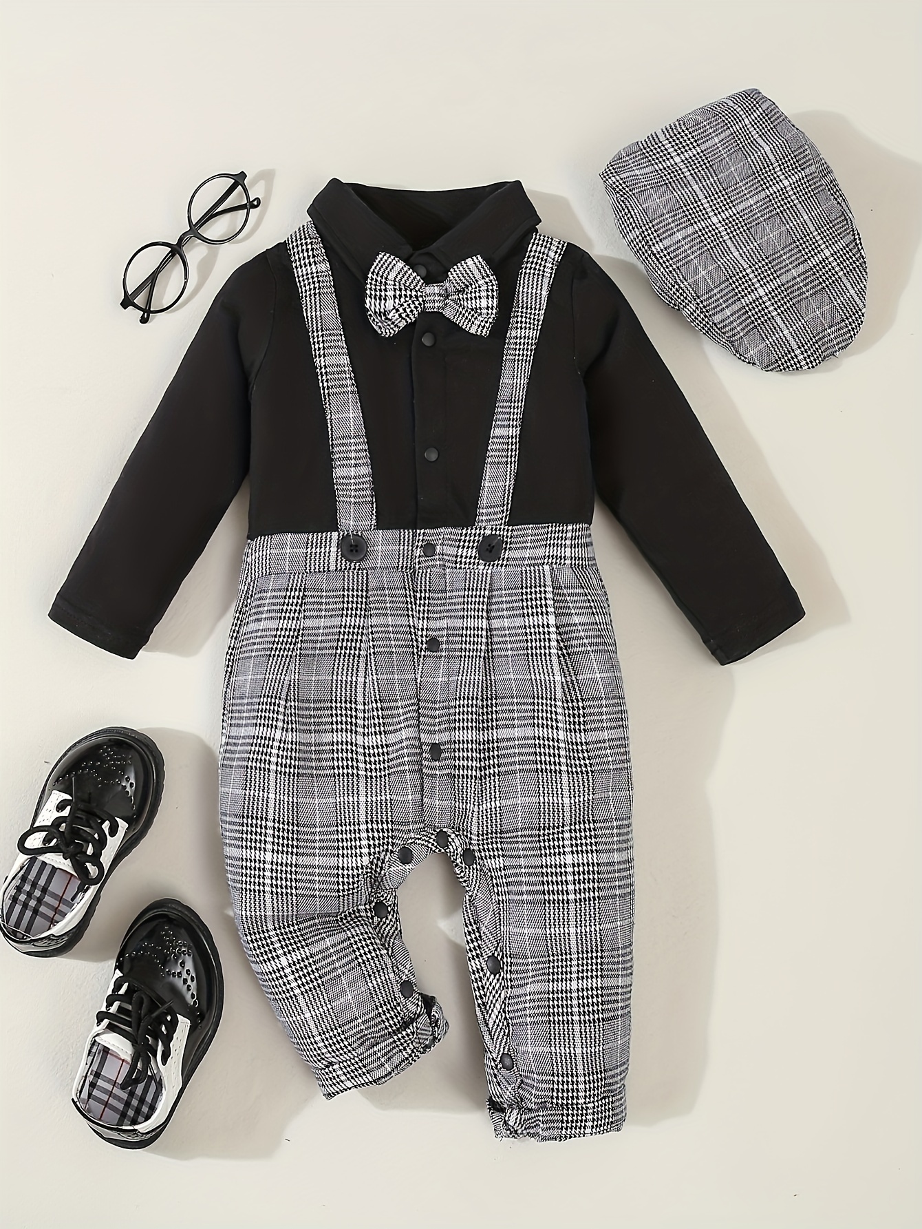 toddler boy's gentleman style romper suspenders Temu Bahrain