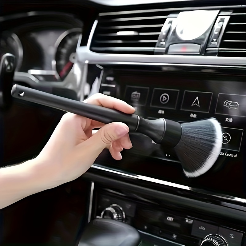 

Brosse à poils souples pour détails automobiles, poignée en plastique, nettoyeur pour le de bord, les aérations et les recoins de la voiture, avec un outil de maintenance intérieure du véhicule