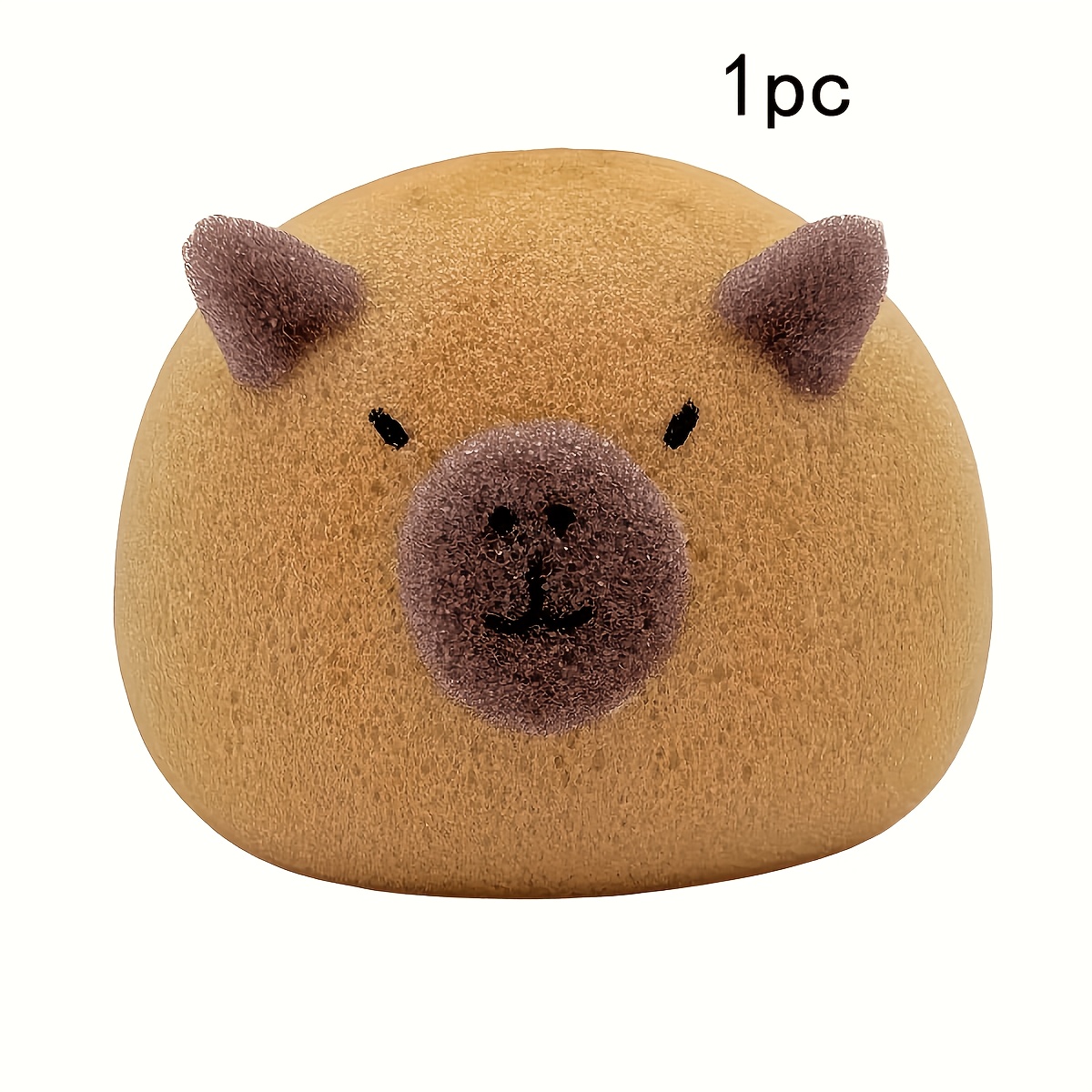 1/2pcs Cute Capybara Shaped Bath Sponge - Exfoliating Shower Brush, Suitable For Face And Body - Perfect Gift