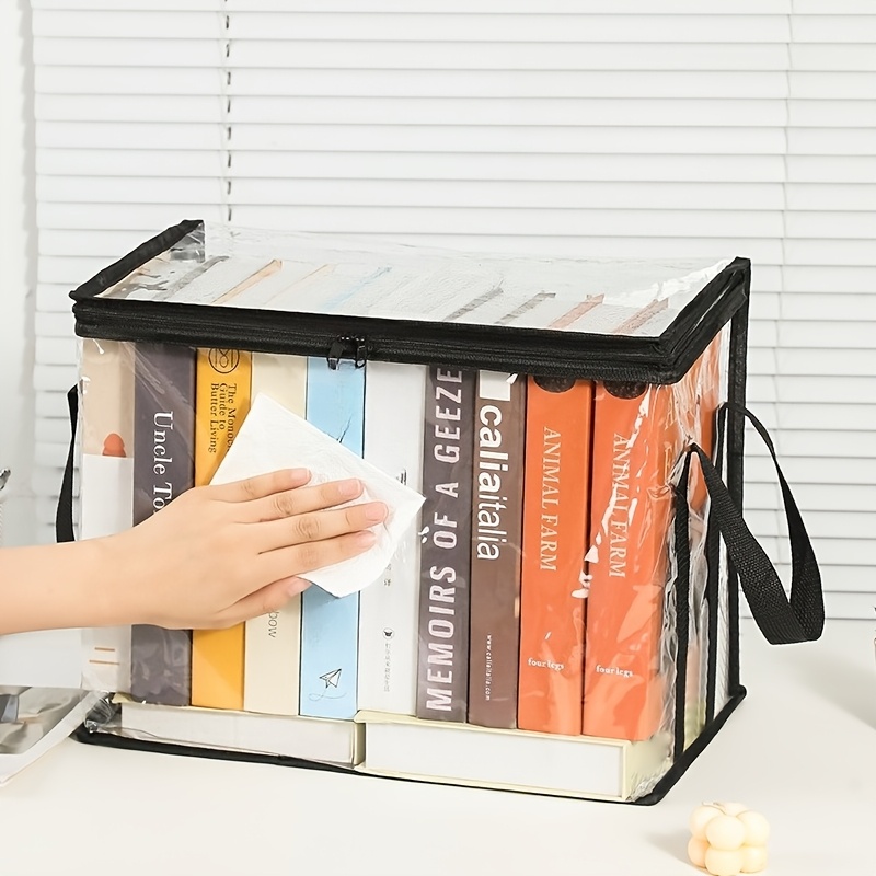 180 degree   transparent storage box thickened pvc stackable storage bin large capacity home clothing books office organization practical holiday gift and   box