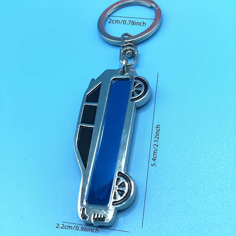 TEMU カスタムステンレススチール車モデルキーホルダー、ミニチュアビークルデザイン付き、両面カスタマイズ情報防水耐久性クインテリア装飾、感謝祭に最適