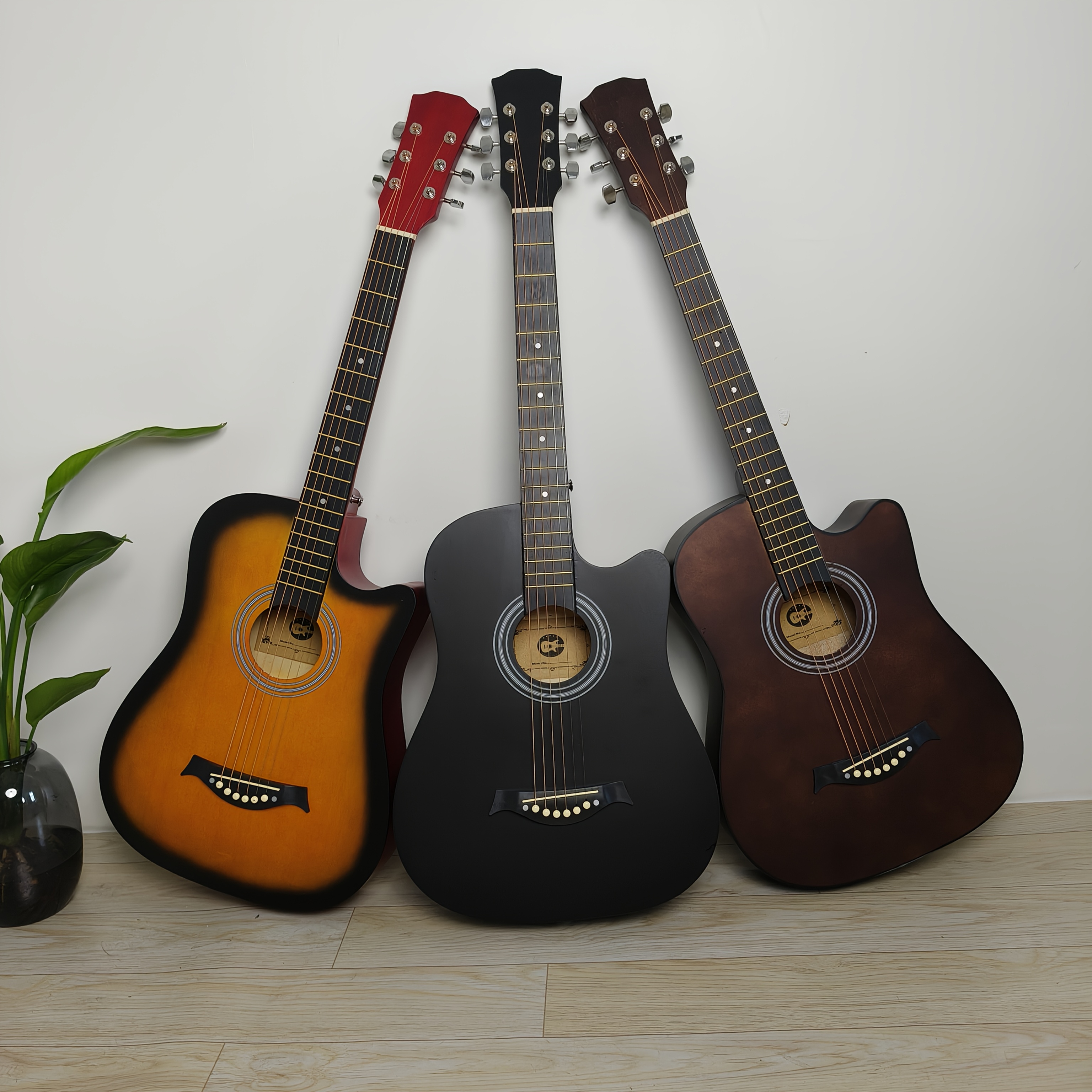 

1pc Of 38 Inch Acoustic Guitar Suitable For Beginners And Adults - Party Games , Featuring Matte Basswood Panels, Comfortable Playing, For Family Christmas