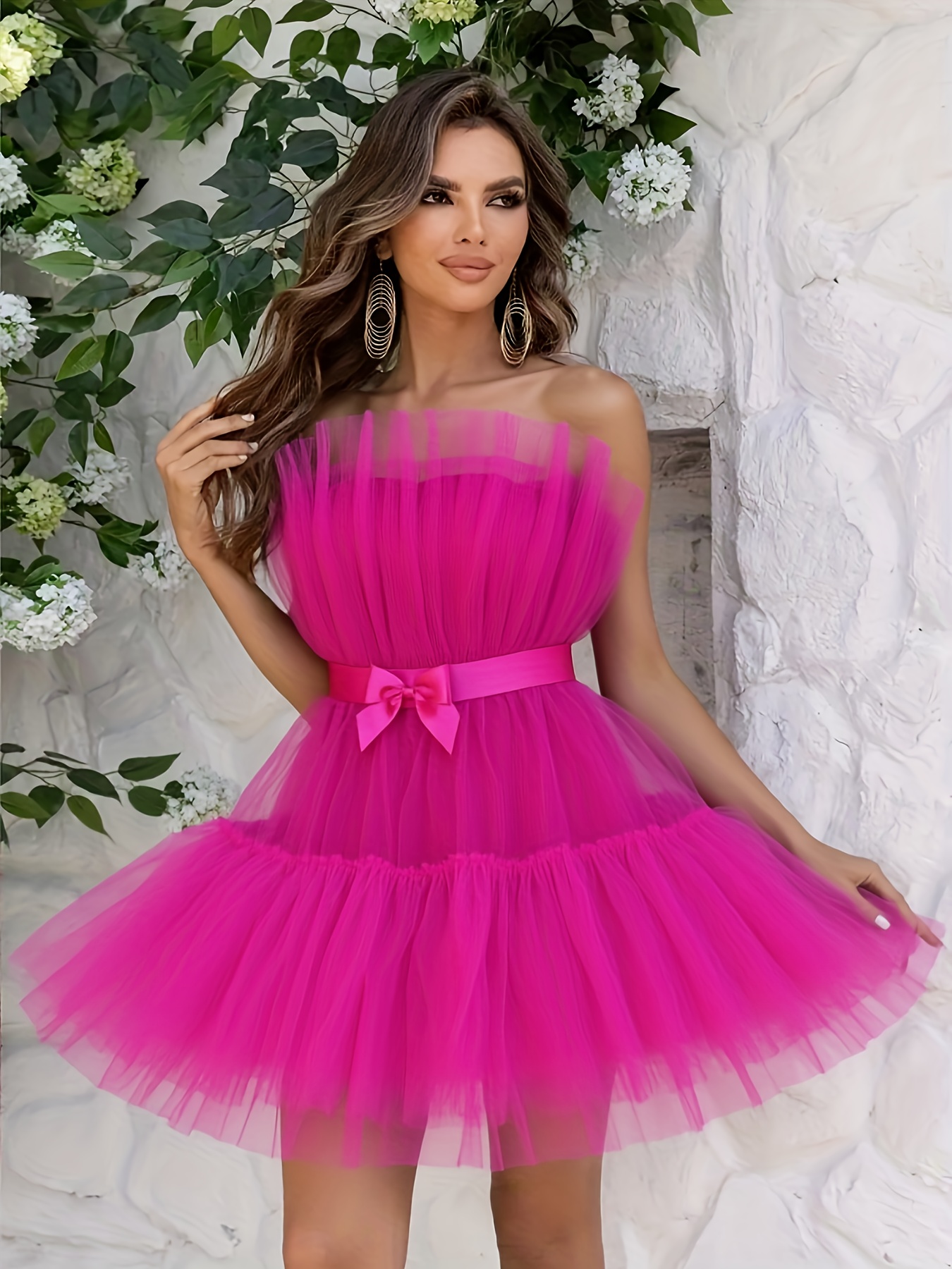 With Sneakers Outfit Tulle Athletic Shoes Elegant Strapless With