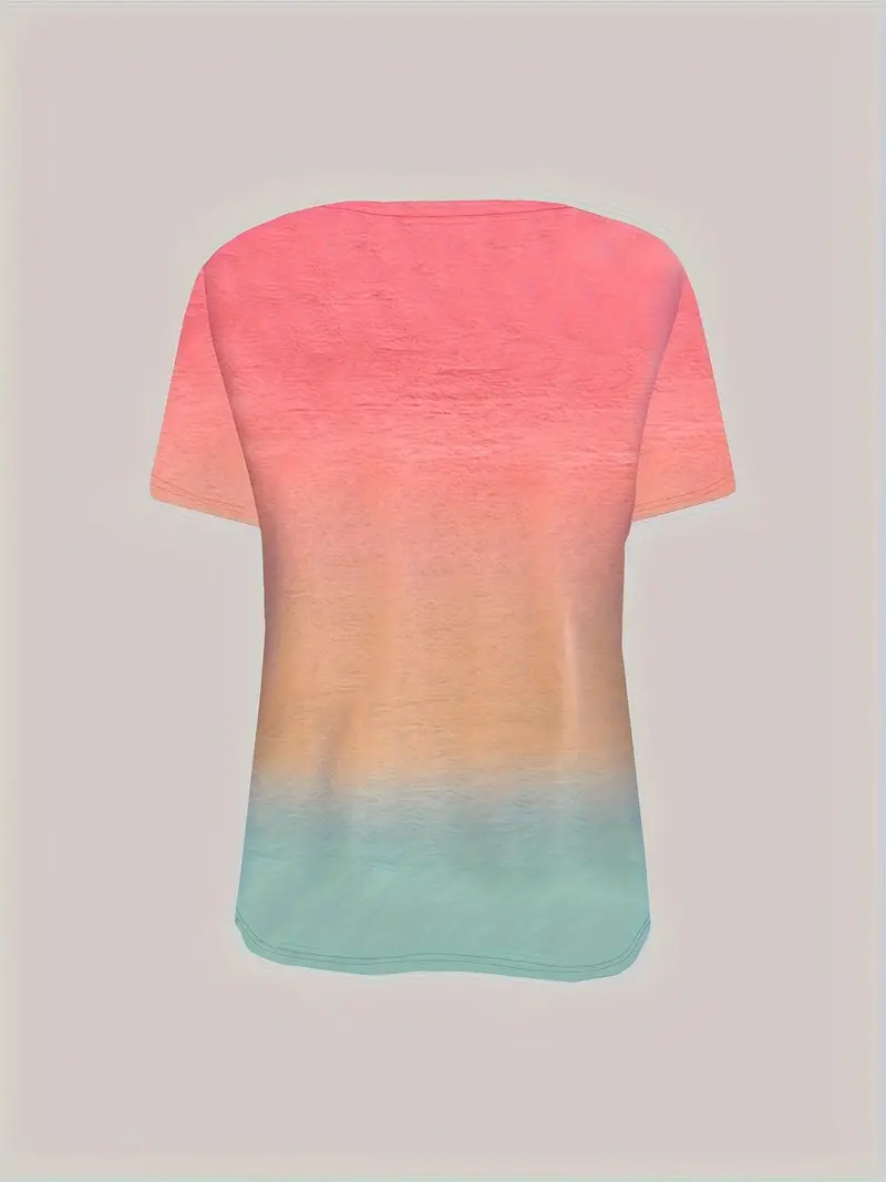 2025 spring summer new random print round neck loose casual womens top comfortable and stylish for casual attire home use summer fashion geometric pattern machine washable breathable fabric short sleeve tee printed blouse adults summer wardrobe Product details 0