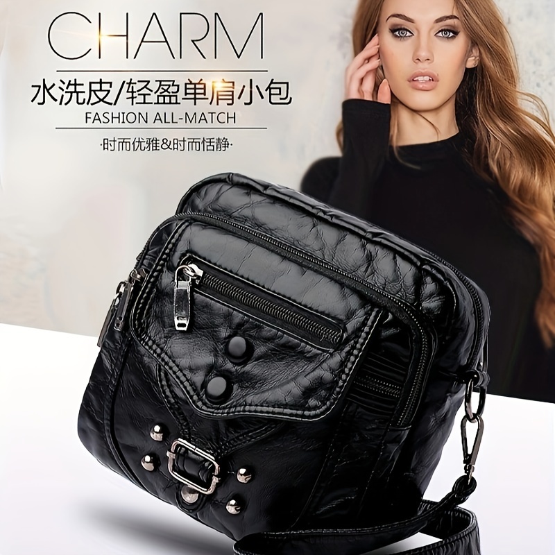 

2024 New Retro Washed Women', A Trendy Crossbody Bag For .