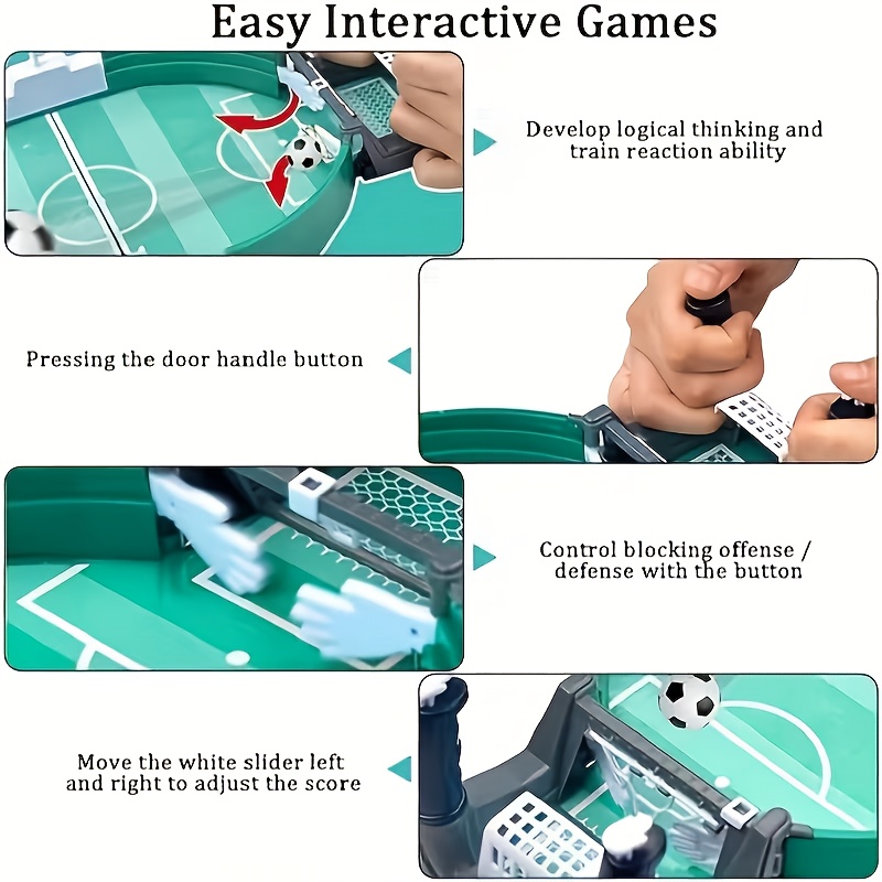 Kids' Portable Table Football Game Set, Parent-Child Versus Football Toy, 2-Player Competitive Puzzle Table Game, Durable PP Material, Independent Tabletop Design, Indoor Family Game, Kids' Party Toy, Christmas, Thanksgiving Gift, Soccer Board Game