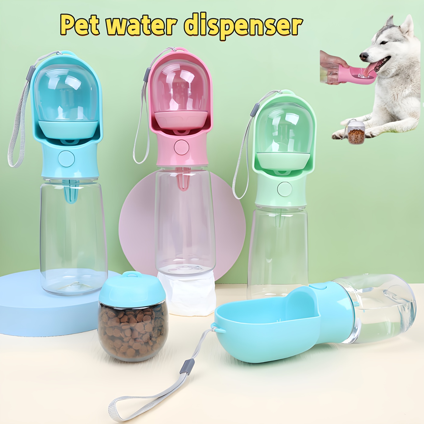 leak proof portable dog water bottle food container Temu Bahrain