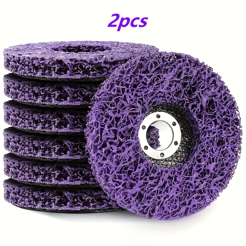 zdjęcie przedmiotu 2 szt. tarcza do ściągania powłok / tarcza czyszcząca 125 mm / 5 cali, 125 mm, do szlifierki kątowej, łatwa tarcza do ściągania, wytrzymała przygotowanie powierzchni, usuwanie rdzy / farby, usuwanie kamienia (gruba), 5 x 7/8, do projektów - 2 szt., nasadka do szlifierki kątowej, akcesoria do szlifierki kątowej