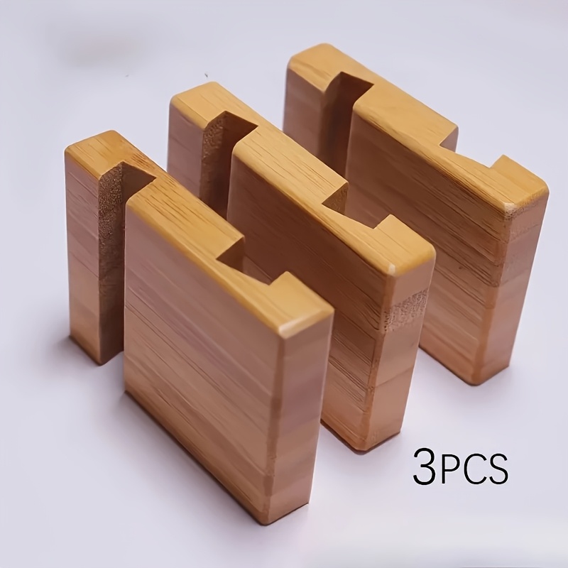 3 Bamboo Phone Desktop Stands, Practical Phone Stands, Space- Non- Wooden Material
