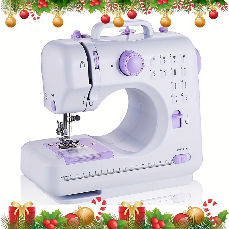 

Mini Sewing Machine For Beginner, Portable Sewing Machine, 12 Built- Small Sewing Machine Double And 2 Mending Machine With Foot Pedal For Kids, Women Christmas Day Gift