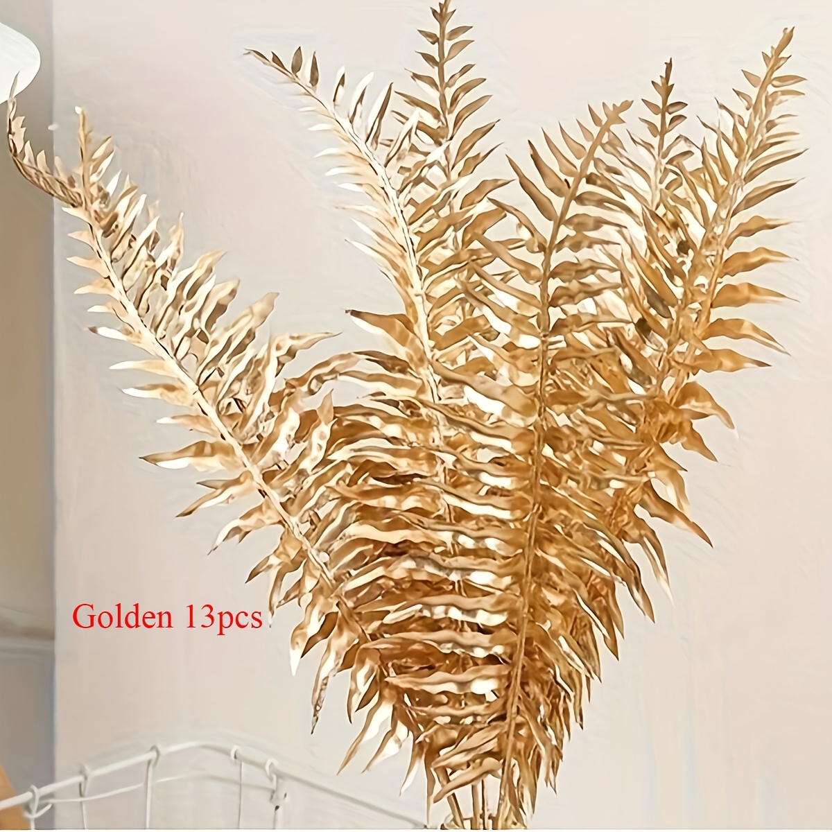 Image of 13 Golden Persian Artificial Flower Decorations For Christmas Tree Branch Decoration Wedding Bouquet Centerpieces Floral Arrangement Home Decoration