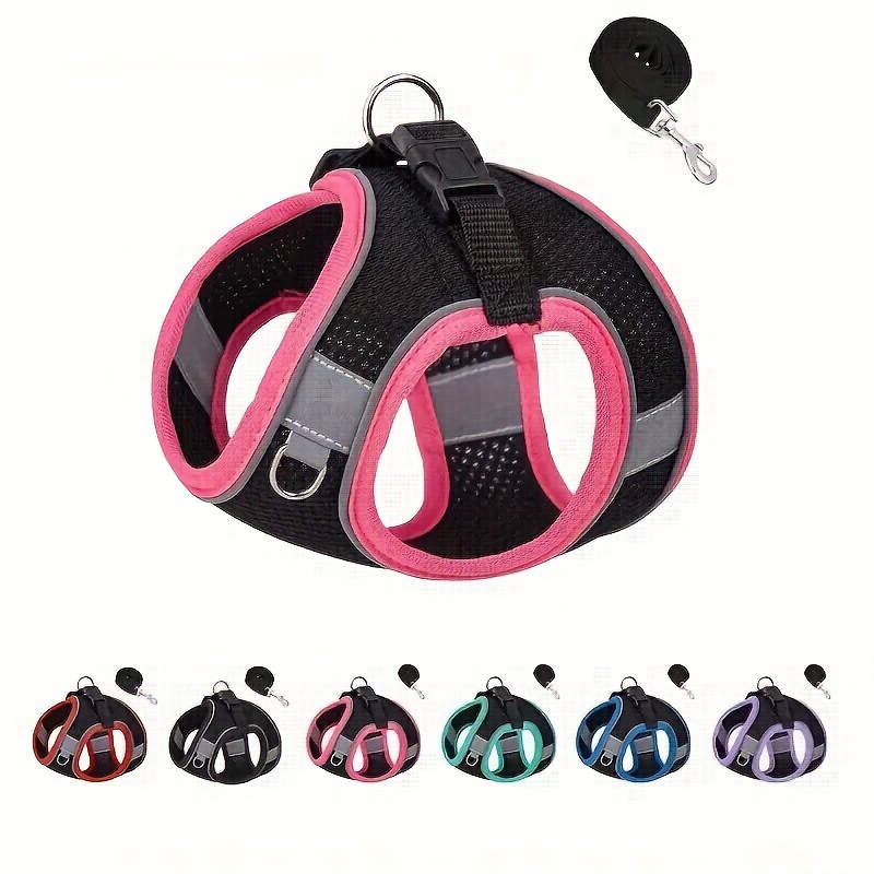 

Dog Harness And Leash Set For Walking, Escape Proof Vest Harness With Soft Mesh, Adjustable Strap, For Kitten Cats And Puppy Dogs