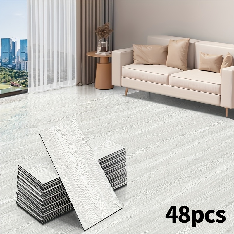 E-shop Stück Holzoptik Selbstklebende Bodenfliesen - Abzieh- & Klebe-Holzparkett, 15cm x 40cm Große Platten, 1,5mm Dicke IXPE-Bodenbelag, Einfach zu