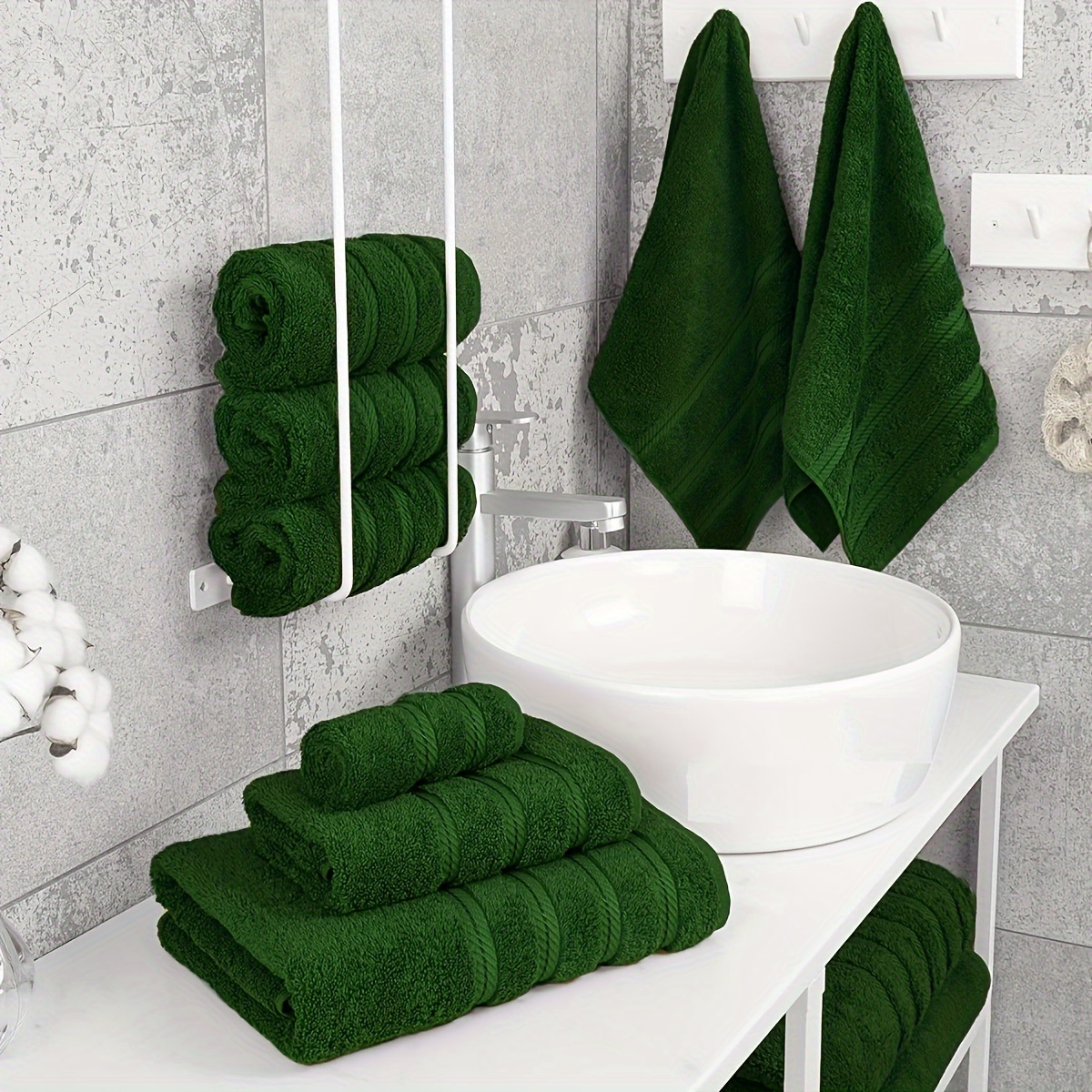 6pcs purple towel set bath towels hand towels Temu