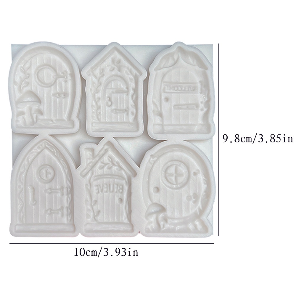 Six- Window And Door Fondant Silicone Mold, Diy Cake And Chocolate Decorating Silicone Mold, Epoxy Resin Mold