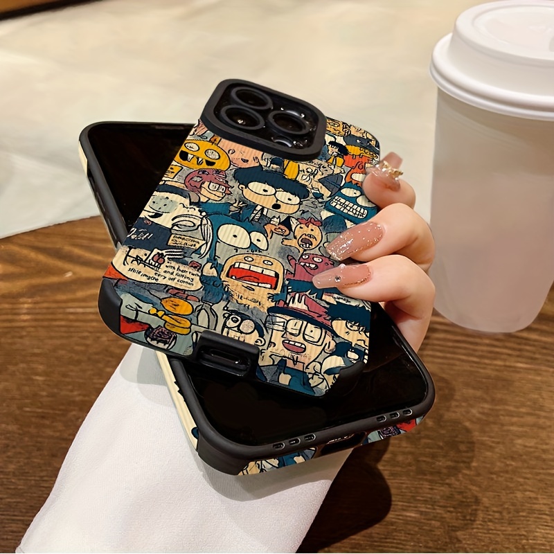phone case cartoon multi element creative doodle phone case - Temu Oman