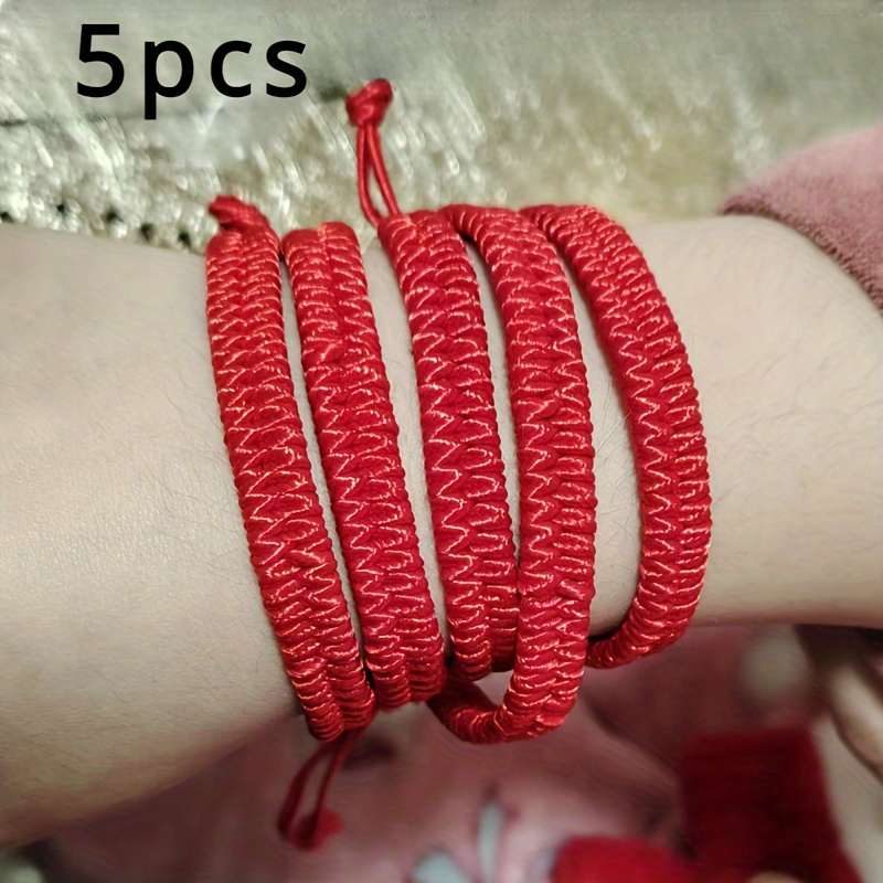 Lucky Red Thread Bracelet Women Men Buddhist Adjustable - Temu