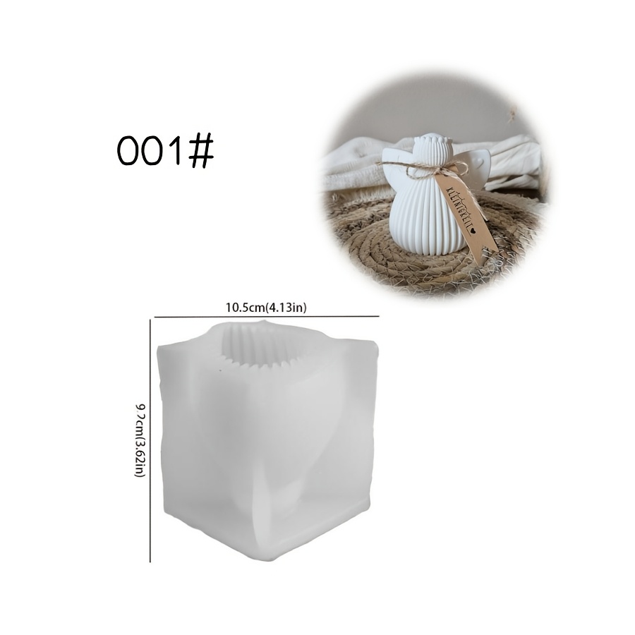 Image of Clay Mold For Selling Striped Chubby Ornament Mold, Suitable For Making Dropper Gypsum Candles, Aromatherapy Products, Home And Wedding Decorations, And Silicone Molds For Setting Tables