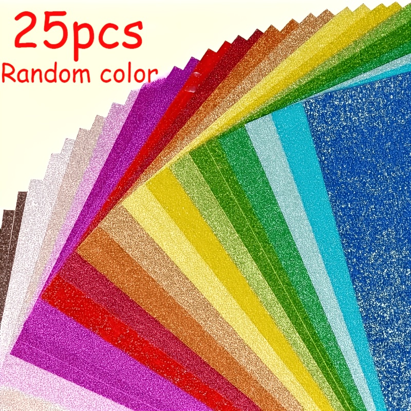 E-shop 25/30/150 Stück -Glitzer-Karton in zufälligen Farben erhältlich. Dieses lebendige Glitzer-Bastelpapier gibt es in verschiedenen Farben eignet