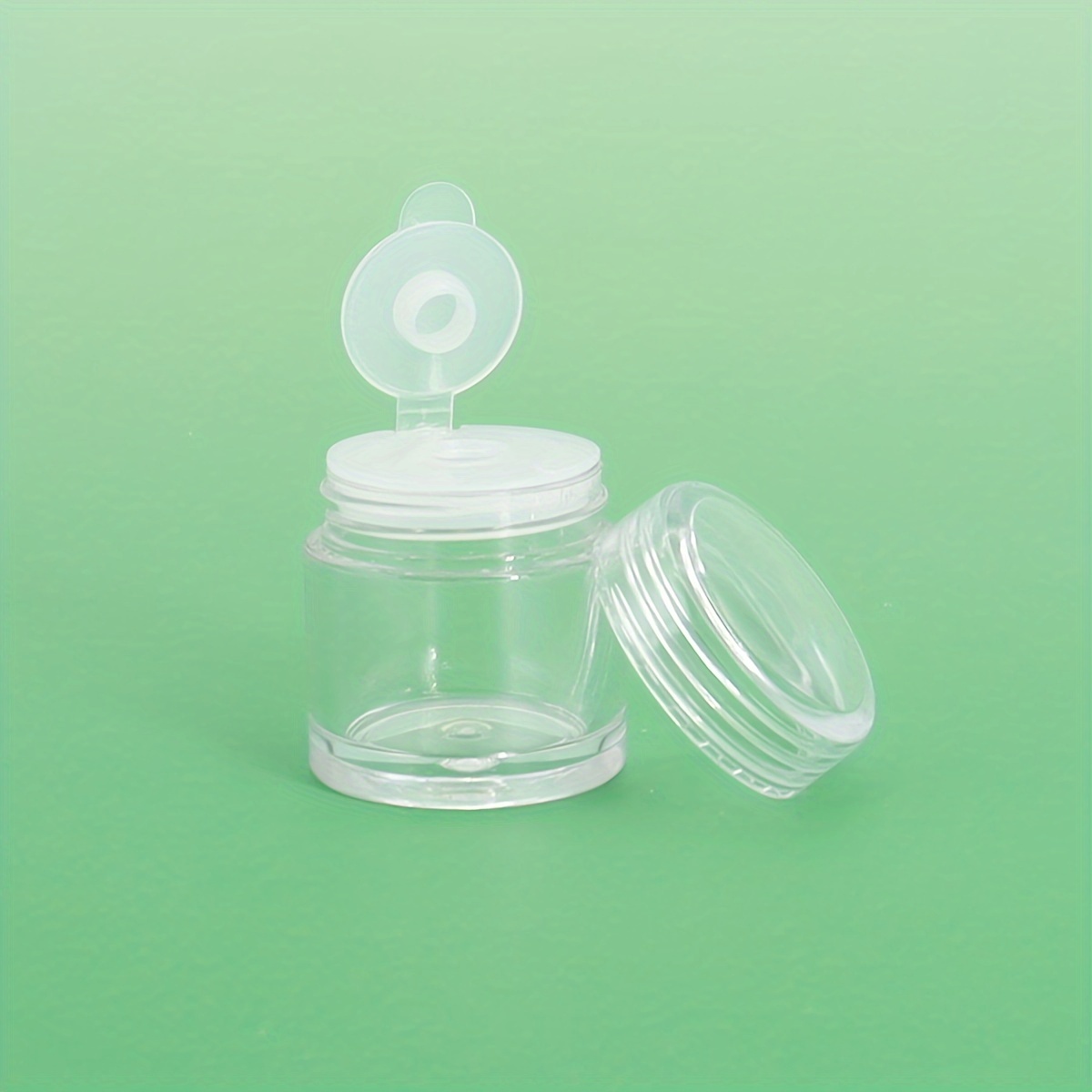 TEMU 1pc 5g Transparent Plastic Loose Powder Box Eyeshadow Honey Powder Bottled Trial Portable Travel Bottled Cosmetic Packaging Materials