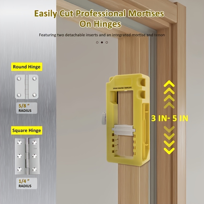 

Door Router Template Door Mortise And Tenon Installation Kit Suitable For Lengths From 7.62cm To 12.70cm And Thicknesses Of 0.64cm Or 1.97cm