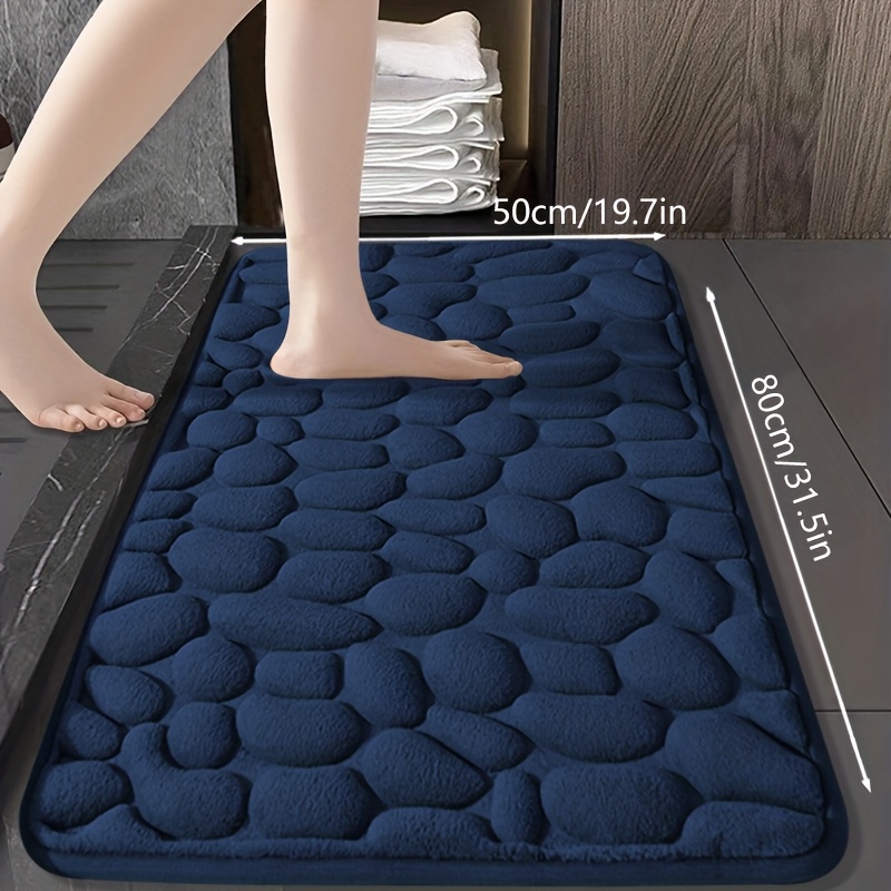 TEMU Premium Bathroom Accessories 25d Sponge Bath Mat, Soft, Absorbent, And Non-slip Home Decor Floor Mat, Bathroom Accessories, Christmas Decoration