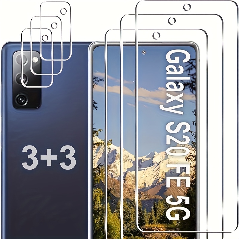 E-shop Für Galaxy S20 FE Displayschutzfolie und Kameraschutz, [3 Displayschutzfolien + 3 Kameraschutzfolien][Unterstützt Fingerabdruck] für Samsung