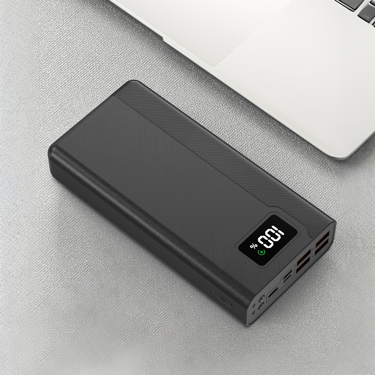 TEMU 40000mah Portable Power Bank, Outdoor Emergency Backup Battery Pack, Usb/type-c/micro Interface, Usb-a Output Compatible For Charging Of Iphone,