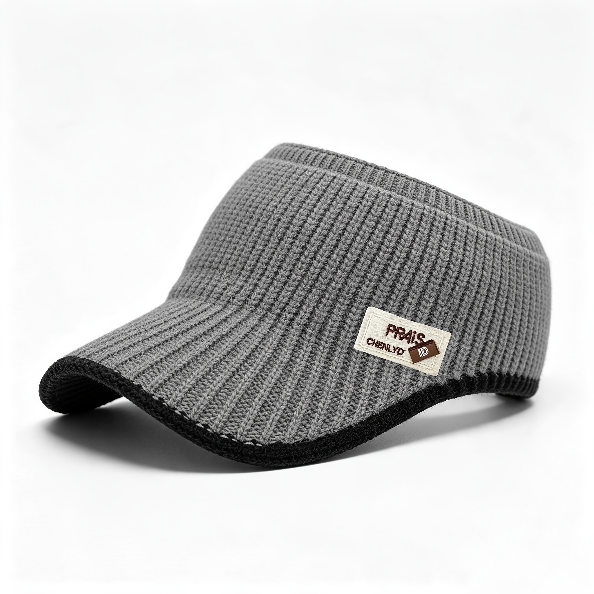 TEMU Men's Baseball Cap With Vertical Stripes, Thickened Top With Ventilation, Knitted Women's Hat, Suitable For Ponytails, Thick And Warm For