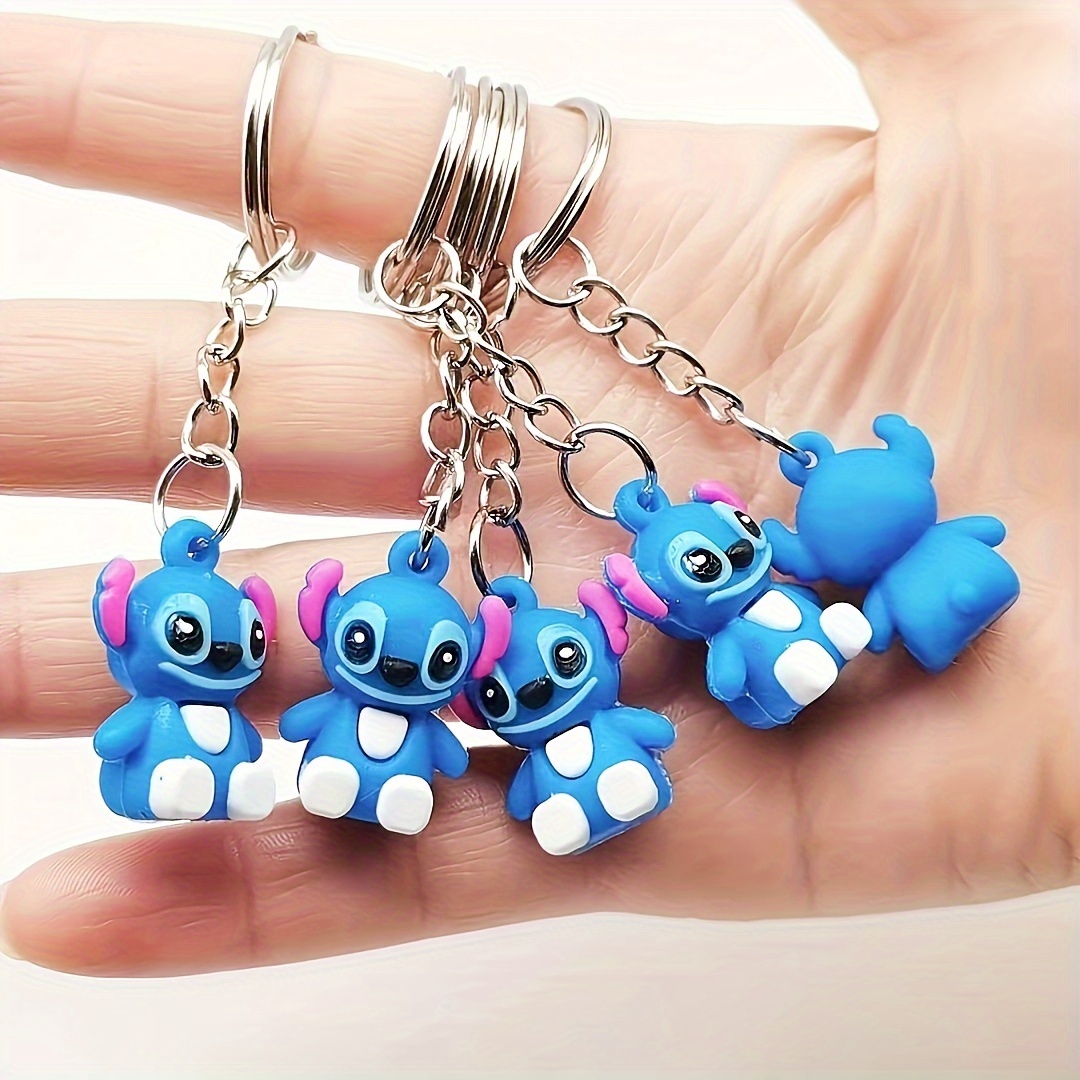 

10pcs Keychains - Cute Cartoon Dolls, Fashionable Couple's Bag Charms & Car Pendants, Perfect Gift