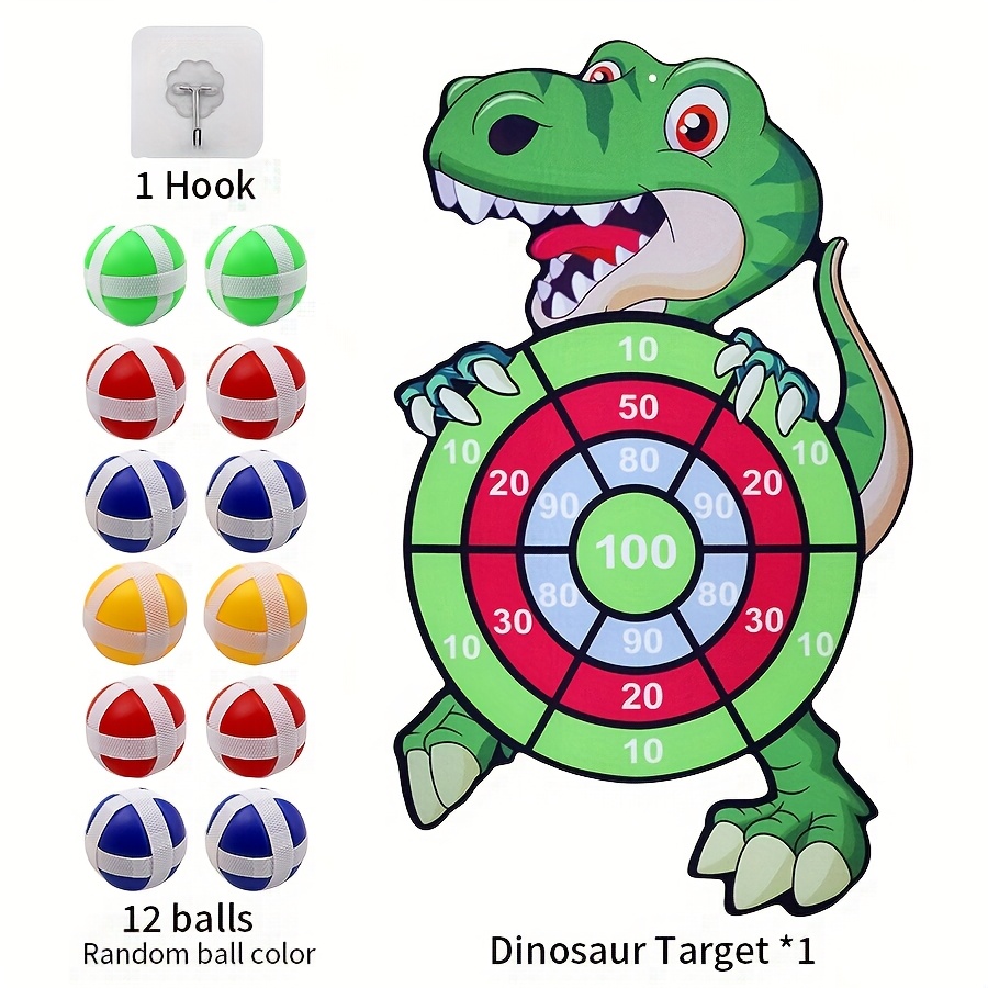 Image of [dinosaur Game] 30" Dinosaur Dart Board Game Set 3+ Ideal Outdoor Toy For Party Activities - Easter Basket Fillers, Christmas & Birthday Gifts