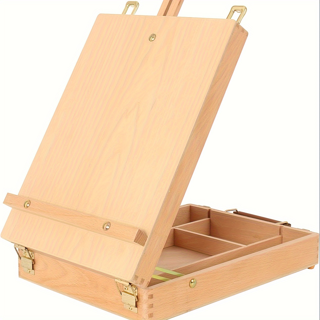 

Art Supplies Box Easel Painting Storage Box, Adjust Wood Tabletop Easel For Drawing & Sketching Student (painting Easel Box)