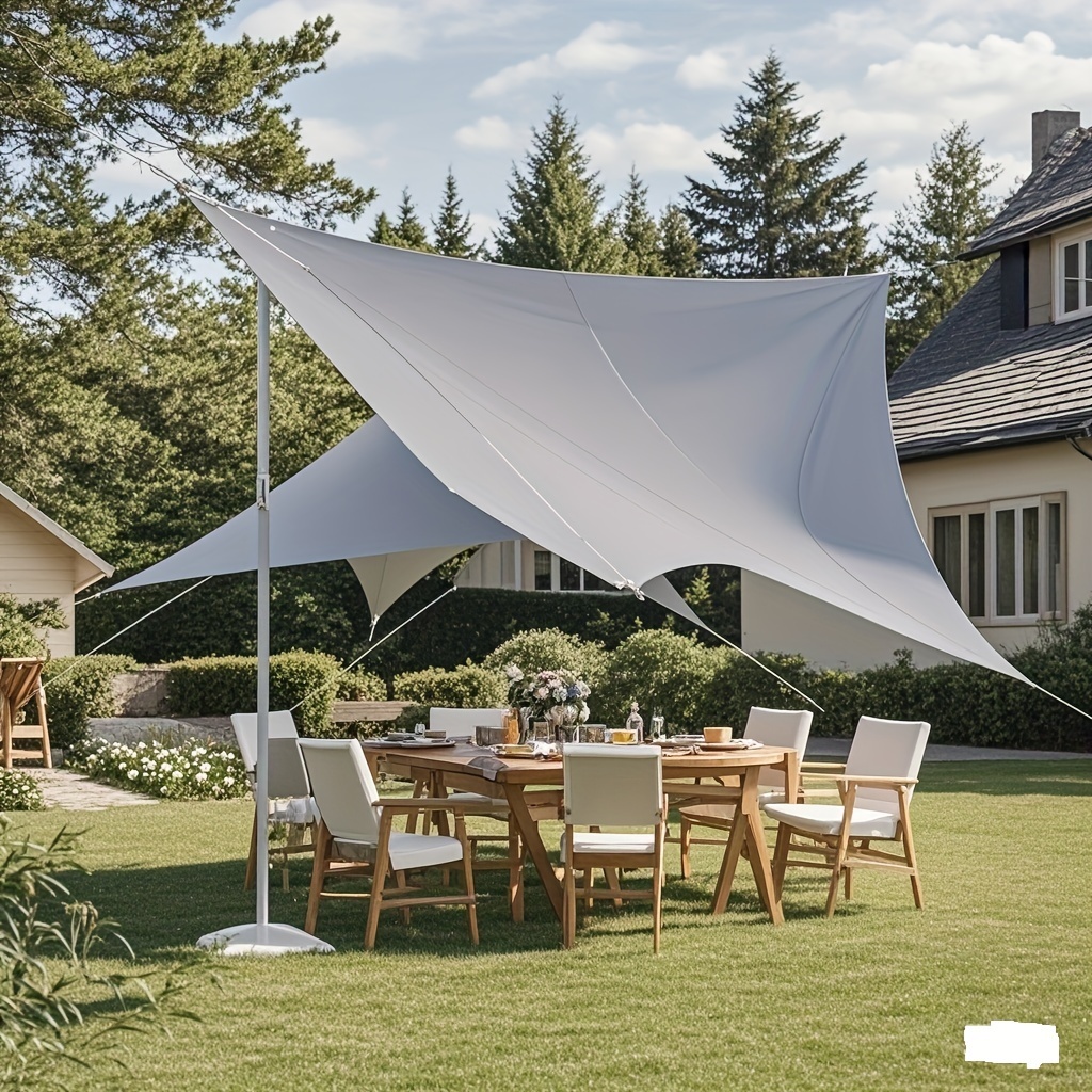 

Awning 3 X 4 M Rectangular, Waterproof Awning, Sun Protection 210d Pes Uv Protection With 4 Mounting Ropes For The Garden, Balcony And Patio, Grey