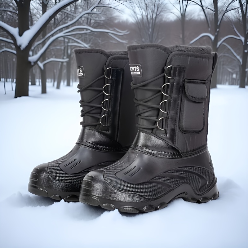 Men's Snow Boots Fishing Shoes Lightweight Shoes Cold-resistant Fleece Warm Outdoor